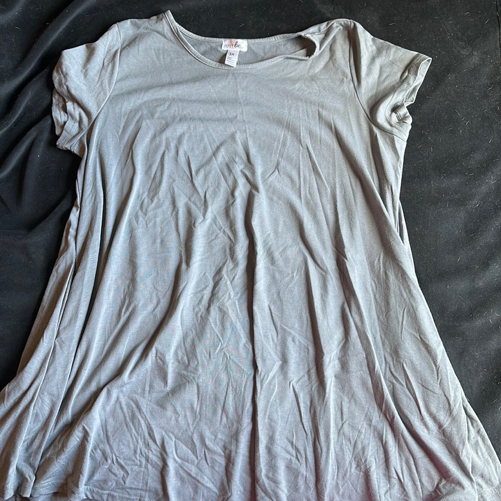 Just Be sz 3x gray tunic top/dress with pockets